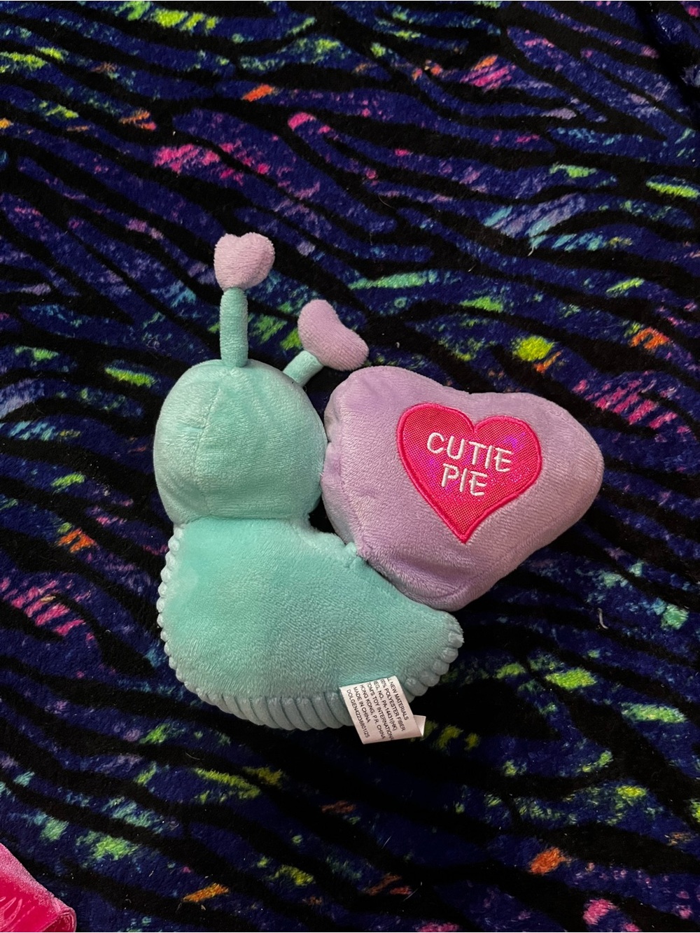 Cutie Pie Plush Caterpillar Toy - Mint Green & Lavender